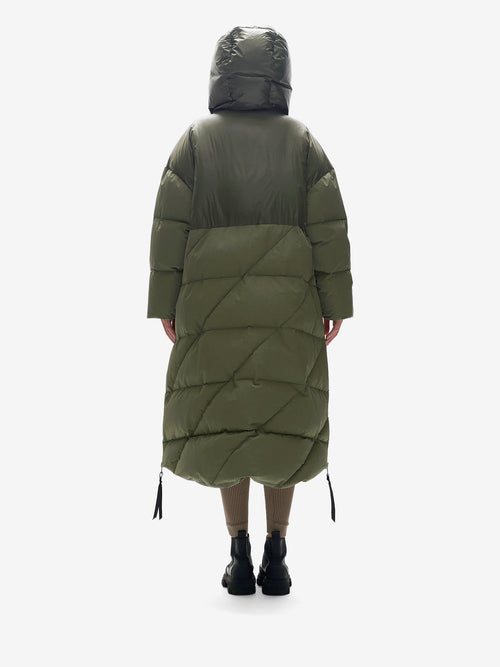 Long Down Puffer - Stone Green