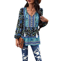 Western V-neck Long Sleeved Top | Perfect Cowgirl Style for Every Occasion