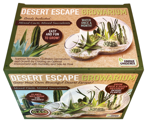 Desert Escape Growarium Succulent and Cacti Seed Terrarium Kit