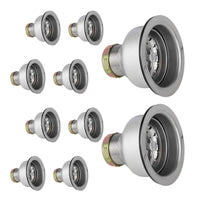 3-1/2" Kitchen Sink Deep Double Cup Drain w/ Basket