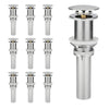 Bathroom Sink Overflow Pop Up Drain Assembly w/ Lift Rod, Chrome Plated