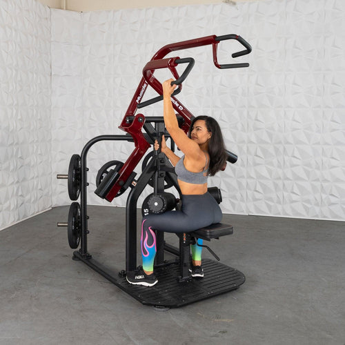 Pro Strength Rotary Lat Pull-Down - Muscle D Fitness - Premium - Adjustable - Plate Loaded - Lat Training