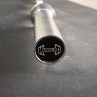 7' Hard Chrome Triple Bearing Olympic Bar - Muscle D Fitness - Precision Performance Grade Knurling