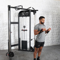 Muscle D Fitness 88" Dual Adjustable Pulley – Compact Cable Machine