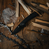 The Peasant Folding Pocket Knife Giftset for Men and Women (Black and Blue) Holtzman's Gorilla Survival