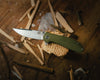 The Straight Back Folding Pocket Knife Giftset for Men and Women (Silver and Green)