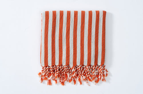 Girit Burgundy Cotton Linen Towel