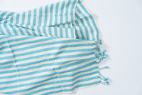 Girit Turquoise Cotton Linen Towel