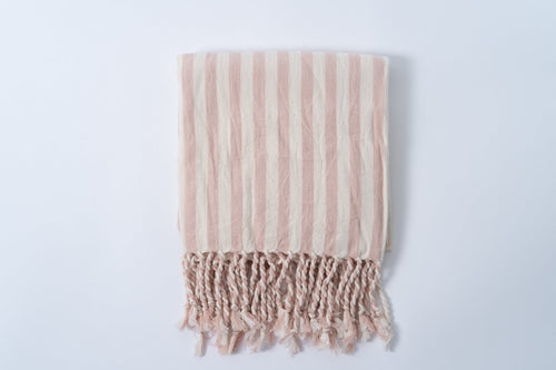 Girit Salmon Cotton Linen Towel