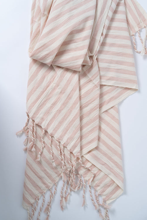 Girit Salmon Cotton Linen Towel