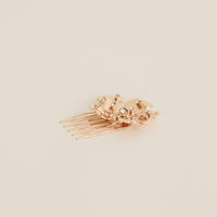 Metal Flower with Crystal Hair Side Comb