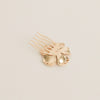 Metal Flower with Crystal Hair Side Comb