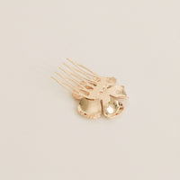 Metal Flower with Crystal Hair Side Comb
