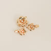 Metal Flower with Plastic Pearl Hair Clips | 3pcs | Gold