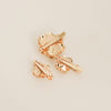 Metal Flower with Plastic Pearl Hair Clips | 3pcs | Gold