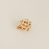 Metal Flower with Plastic Pearl Hair Clips | 3pcs | Gold