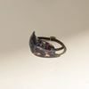 Curved Oval Resin Ponytail Hair Tie | Midnight Blue