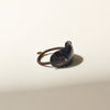Curved Oval Resin Ponytail Hair Tie | Midnight Blue