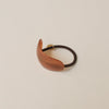 Curved Oval Resin Ponytail Hair Tie | Brown