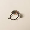 Curved Oval Resin Ponytail Hair Tie | Blue Marble