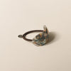 Curved Oval Resin Ponytail Hair Tie | Blue Marble