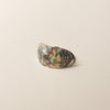 Curved Oval Resin Ponytail Hair Tie | Blue Marble