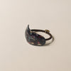 Curved Oval Resin Ponytail Hair Tie | Midnight Blue