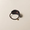 Curved Oval Resin Ponytail Hair Tie | Midnight Blue