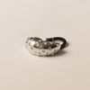 Crystal Crescent Metal Cuff Ponytail Hair Tie | Silver