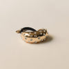 Crystal Crescent Metal Cuff Ponytail Hair Tie | Gold