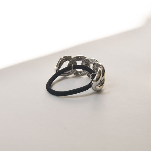 Chain Metal Ponytail Cuff Hair Tie | Silver