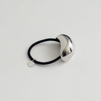 Bold Crescent Metal Cuff Hair Tie | Silver