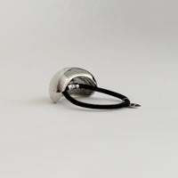 Bold Crescent Metal Cuff Hair Tie | Silver