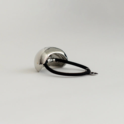 Bold Crescent Metal Cuff Hair Tie | Silver