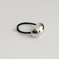 Bold Crescent Metal Cuff Hair Tie | Silver