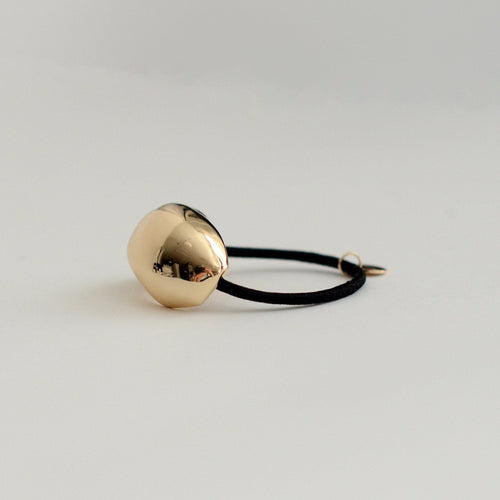 Bold Crescent Metal Cuff Hair Tie | Gold