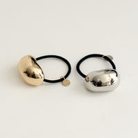 Bold Crescent Metal Cuff Hair Tie | Silver