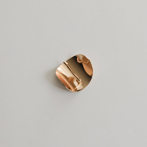 Metal Oval Hair Ponytail Cuff Stick | Gold