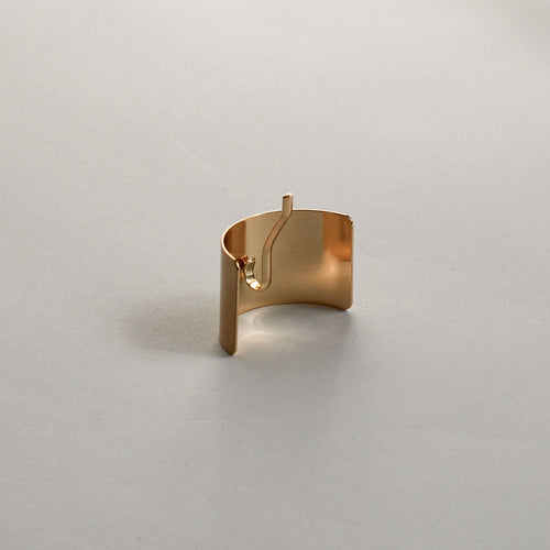 Metal Rectangular Hair Ponytail Cuff Stick | Gold