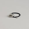 Heart-Shaped Metal Hair Tie | Silver