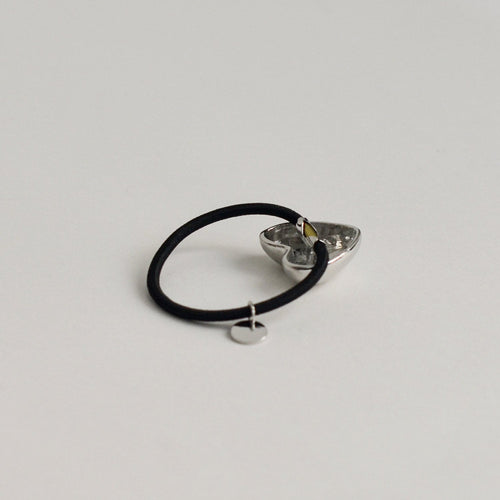 Heart-Shaped Metal Hair Tie | Silver