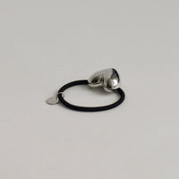 Heart-Shaped Metal Hair Tie | Silver