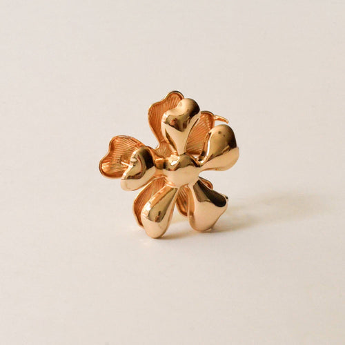 Flower Metal Hair Claw Clip | Gold