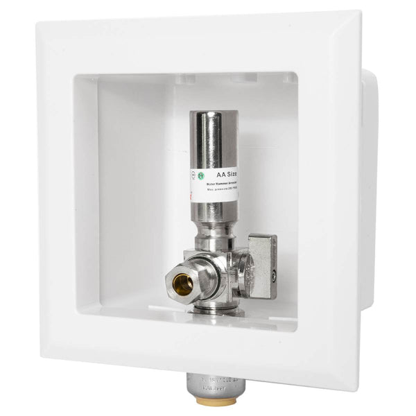1/2" Push Fit Inlet, Dishwasher Outlet Box, with Copper Water Hammer Arrestor Plumbingsell