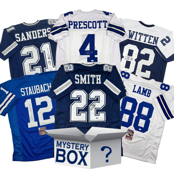 Autographed/Signed Dallas Football Jersey Mystery Box with PSA JSA or Beckett COA