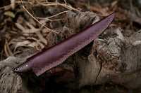 Damascus Fillet Knife – 13" Rosewood Handle & Leather Sheath