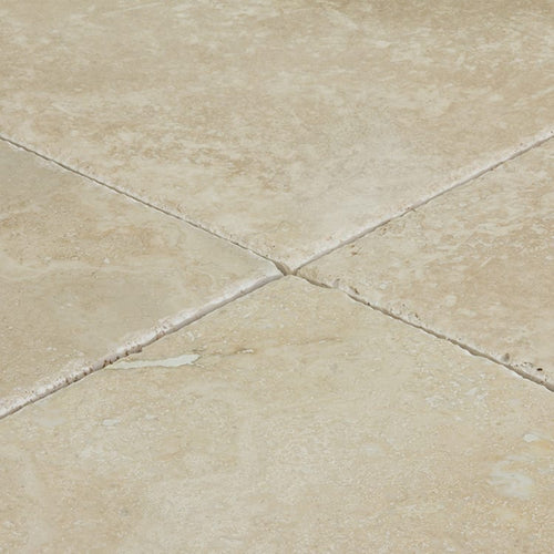 Denizli Beige Travertine Brushed and Chiseled Floor and Wall Tile - Livfloors Collection