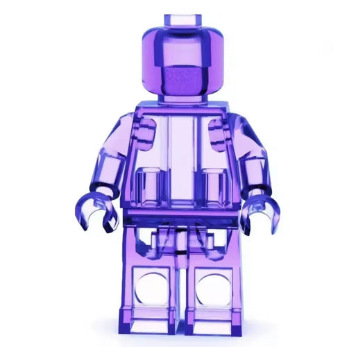 Set of 12 Transparent Brick Figures – Clear Brick Figures (Adult Builds & Display-Grade)