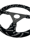 2nd Option Racing Momo Track Style Steering Wheel – Black Suede/Carbon