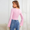 Slim Fit Knitted Long-Sleeved T-Shirt Top | Casual Country Girl Style for Spring & Summer